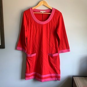 Boden Red and Pink Retro Dress